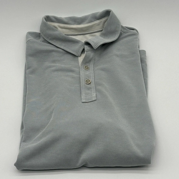 Tommy Bahama Tencel Lyocell Polo Mens Medium Grey Short Sleeve - Picture 8 of 8